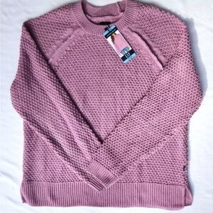 NEW Gap Lilac Waffle Knit Sweater sz L